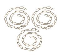 LEDSONE Vintage Style Metal Chain - 100cm Iron Thread with Not Carabiners for 32mm x 17mm Pendant Hanging Chains, Safety Barriers, and Outdoor, Indoor & Garden Décor (3, French Gold)