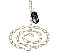 LEDSONE Vintage Style Metal Chain - 100cm Iron Thread with Not Carabiners for 32mm x 17mm Pendant Hanging Chains, Safety Barriers, and Outdoor, Indoor & Garden Décor (1, French Gold)