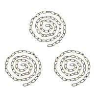 LEDSONE Vintage Style Metal Chain - 100cm Iron Thread with Not Carabiners for 32mm x 17mm Pendant Hanging Chains, Safety Barriers, and Outdoor, Indoor & Garden Décor (3, Yellow Brass)
