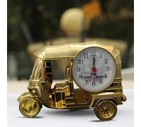 LEDSone Vintage Three Wheeler Shaped Alarm Table Clock French Gold Small