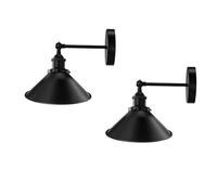 LEDSone Vintage Wall Sconce Black Antique 180 Degree Adjustable Industrial Wall Light for Restaurants Galleries Aisle Kitchen Room Doorway 2 Pack (Style 1-2 Pack)