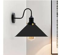 LEDSone Vintage Wall Sconce Metal Shade E27 Industrial Wall Mount Lights Adjustable Cone Shade Easy Fit Wall Lamps Fixtures for Living Room1 Pack