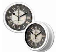 LEDSone Wall Clock 23cm Round Battery Operated Analogue Wall Clock Easy to Read Roman numerals Silent Quartz Movement Perfect Timepiece for Living Room, Kitchen, Office & Classroom