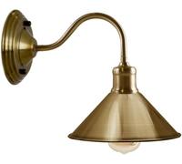 LEDSone Wall Lights 22cm Yellow Brass Cone Lampshade Rustic E27 Sconce Lamp for Home Décor, Bedroom Bedside, Living Room, Hallway Decorate Fixture
