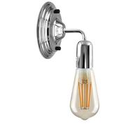 LEDSone Wall Lights Indoor Metal E27 Socket Up and Down 17cm Lamp Industrial Wall Sconce Lamp Fitting Fixtures for Kitchen, Hall, Bedroom, Bar, Restaurants (Chrome with Bulb)