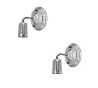 LEDSone Wall Lights Indoor Metal E27 Socket Up and Down 17cm Lamp Industrial Wall Sconce Lamp Fitting Fixtures for Kitchen, Hall, Bedroom, Bar, Restaurants (Chrome 2 Pack Without Bulb)