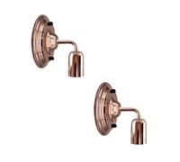 LEDSone Wall Lights Indoor Metal E27 Socket Up and Down 17cm Lamp Industrial Wall Sconce Lamp Fitting Fixtures for Kitchen, Hall, Bedroom, Bar, Restaurants (Rose Gold 2 Pack Without Bulb)
