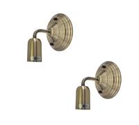 LEDSone Wall Lights Indoor Metal E27 Socket Up and Down 17cm Lamp Industrial Wall Sconce Lamp Fitting Fixtures for Kitchen, Hall, Bedroom, Bar, Restaurants (Green Brass 2 Pack Without Bulb)