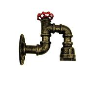 LEDSone Wall Lights, Steampunk Wall Lamps, Vintage Water Pipe Wall Light, Retro Valve Tap Lighting Fixture, Single Loft Rustic Wall-Mounted Sconces for Bedroom Bar Pub Farmhouse Café Hotel