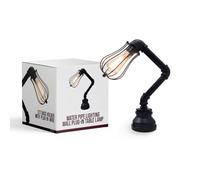 LEDSone Water Pipe Lighting Wall Plug in Table Lamp Retro Industrial Steampunk Metal Indoor Stand Desk Lamp for Living Room Bedroom Bedside Lamp