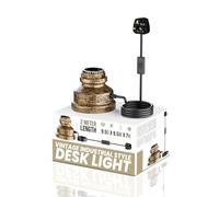 LEDSone Water Pipe Style Table Lamp, E27 Dimmable Non Dimmable Bulb Metal Desk Lamp Holder with On/Off Switch, Retro Industrial Steampunk Plug-in Light Bedside Table Lamp Lighting Fixture