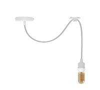 LEDSone White Single-Head Spider Pendant Light Fitting - 2 m Adjustable Ceiling Hanging Lamp Kit E27 Industrial Lighting for Dining Room, Bar, Café & Restaurant