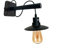 Ledsone Wooden Bracket Arm Black Wall Light Industrial Wall Lamp