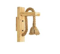 LEDSone Wooden Hemp Rope Wall Lamps Steampunk Style Wood Wall sconces Wall Light E27 Fixture Retro Hallway Bedside Loft Light Luminaire Industrial Decor Lighting (Wood Colour)