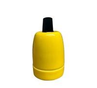 LEDSone Yellow Porcelain E27 Lamp Holder Ceramic Bulb Socket High Heat Resistant Fireproof Vintage Industrial Screw Style for Home Commercial Pendant Lighting - 2 Pack