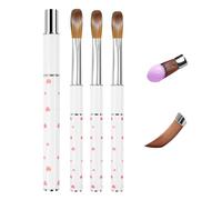 LEDSUUEI Kolinsky Acrylic Nail Brush - Size 8/10/14 Acrylic Brushes for Nails,Nail Art Brushes for Acrylic Powder,Acrylic Nail Brush for Professional Manicure Home Salon