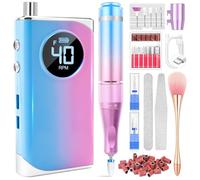 LEDSUUEI Professional Electric Efile - Portable Nail Drill Kit with 13 Bits, 40000 RPM Rechargeable Machine for Acrylic Nails & Gel Polishing