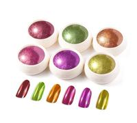 LEDSUUEI【Upgrade】 Rose Gold Chrome Nail Powder【Super Mirror Effect】 Metallic Nail Art Pigment Powder Set, Shiny Nail Glitter Chrome Powder with Magic Mirror Effect for Nail Art Design Decoration