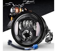 LEDUR 7 Inch Motorcycle Headlight Round DOT Approved with Turn Signals DRL Housing Bucket Clamp Brackets for Yamah Honda Suzuki Kawasaki Cafe Racer Bobber Chopper Scrambler Street Tracker