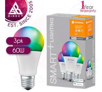 Ledvance 60W Smart+ Wifi Classic A LED Light Bulb│RGBW│E27│Dimmable│Pack Of 3