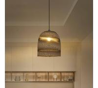 LEDVANCE Ball Bell pendant light, Ø 26 cm, brown, corrugated cardboard