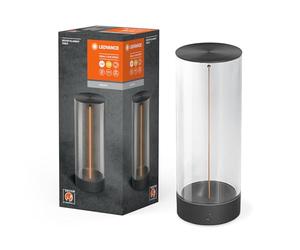 Ledvance Decor Filament LED Table Lamp 240 mm, Dark Grey, 1.2 W, 105 lm, Wireless, Modern Filament Design, Individual Brightness Control, Dimmable, Touch Technology, Lithium Battery, IP20, 2700 K