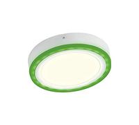 LEDVANCE Decorative LED Wall and Ceiling Luminaire, RGB Colors and Various Modes Adjustable per Remote Control, dimmable Panel, 38W, Warm White (3000K), Round (400mm Diameter), LED Color + White
