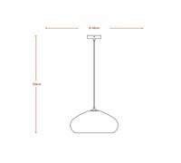 LEDVANCE Drop pendant light, Ø 40 cm, brown, corrugated cardboard, E27