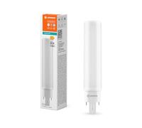 Ledvance Dulux D/E LED 10 W - 840 Cool White | Replacement for 26 W, White-Black-Grey