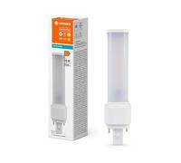 Ledvance Dulux LED D18 EM & AC Mains V 7 W 830 G24D-2, White-Black-Grey