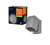 LEDVANCE Endura Classic Cube ADJ WALL Outdoor wall Light, Silver, GU10 Base (max 35W), can be Fitted with a Normal or smart lamp, Directional Head, IP44 Protection