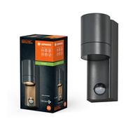 LEDVANCE Endura Classic Isidor W S Outdoor Light, Wall Light, GU10, Dark Gray, Aluminum, Easy Installation, indirect Lighting, IP65 Protection, Daylight Sensor, Motion Sensor