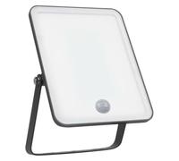 LEDVANCE Essentials Sensor 30W LED Floodlight, 3000K Warm White, IP65 Outdoor Security Light with PIR Motion & Daylight Sensor, Adjustable Head, 220-240V, Black, 2550lm for Garden Driveways
