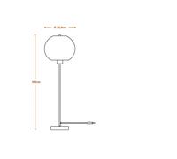 LEDVANCE floor lamp Ball height 116 cm, brown, corrugated cardboard, E27