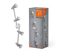 Ledvance LED Spotlight, 4-Flame High-Quality Spotlight Made of Aluminum, Suitable for Indoor Walls and Ceilings, Replaceable GU10 Lamps Included, Warm White (2700K), 3W, LED SPOT GU10 4x3W