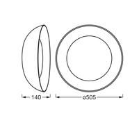 LEDVANCE LED ceiling light Orbis Alva, black, metal