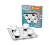 Ledvance LED Ceiling Light Orbis Flame Chrome 35x35cm IP44 4 X 5.5W Click-CCT