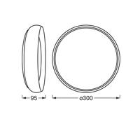 LEDVANCE LED ceiling light Orbis Livia Ø 30 cm, grey, metal