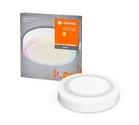 LEDVANCE Decorative LED Wall and Ceiling Luminaire, RGB Colors and Various Modes Adjustable per Remote Control, dimmable Panel, 38W, Warm White (3000K), Round (400mm Diameter), LED Color + White