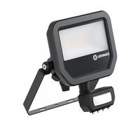 Ledvance LED Floodlight Aluminium Black 17W 2200lm 100D - 830 Warm White | IP65 - Motion And Light Sensor - Symmetric