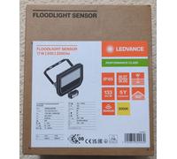 Ledvance LED Floodlight Aluminium Black 17W 2200lm 100D - 830 Warm White | IP65 - Motion And Light Sensor - Symmetric