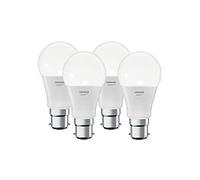 LEDVANCE LED lamp , Base: B22d , RGBW , 2000…6500 K , 10 W , replacement for 60 W Incandescent bulb , SMART+ Classic Multicolour [Energy efficiency class A](pack of 4)