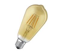 LEDVANCE LED lamp , Base: E27 , Warm White , 2500 K , 5.50 W , replacement for 45 W Incandescent bulb , SMART+ Filament Edison Dimmable [Energy efficiency class [AGGR] A++]