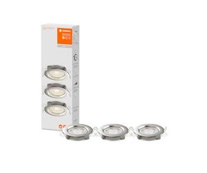 LEDVANCE LED Recessed Spotlight, Luminaire for Indoor Applications, Warm White, Infinitely Dimmable via Wall Switch, Grey, Spot Set ADJ Simpe DIM