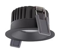 LEDVANCE LED SPOT FIX Aluminium Black 8W 680lm 36D - 930 Warm White | Cutout 68mm - IP44 - Best Colour Rendering - Dimmable