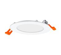 LEDVANCE LED SPOT INTEGRATED SLIM Ø 12cm, round recessed ceiling spot for indoor use, dimmable, 8W, colour temperature 3000 - 6500K, 240 lumen, flat design, clamping device, white