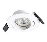 LEDVANCE LED SPOT TWIST LOCK GU10 Ø8,85cm, recessed ceiling spot for indoor use, 4,3W, colour temperature 2700K, 350 lumen, flat design, twistlock, GU10 base, white