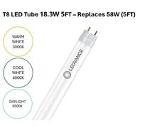 LEDVANCE LED TUBE T8 18.3W 5FT (58W) WARM WHITE COOL WHITE DAY LIGHT EM Starter [EEK: E]