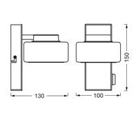 LEDVANCE ORBIS Flame Wall and Deckenleuchte mit LED, Schwarz, 5.5W, 350lm, 3000/4000K, Farbtemperatur über Wandschalter einstellbar (kaltweiß/warmweiß), IP44 Schutz VOR Fremdkörpern und Spritzwasser