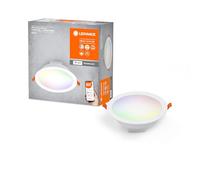 LEDVANCE Luminaire: for Ceiling, Smart Recess Downlight TW and RGB / 12 W, 220…240 V, Beam Angle: 110, Tunable White, 2700…6500 K, Body Material: polyprophylene (pp)/polyamid, IP20, Pack of 1